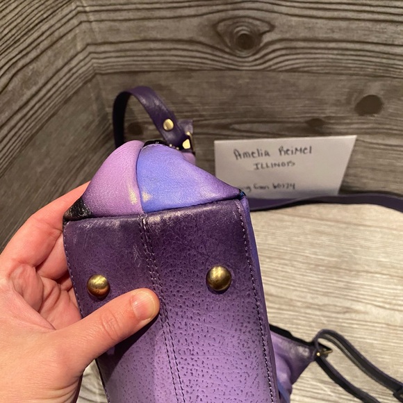 Used in good condition Anna by Anuschka Dreamy Peacock Crossbody Hobo - Picture 5 of 13